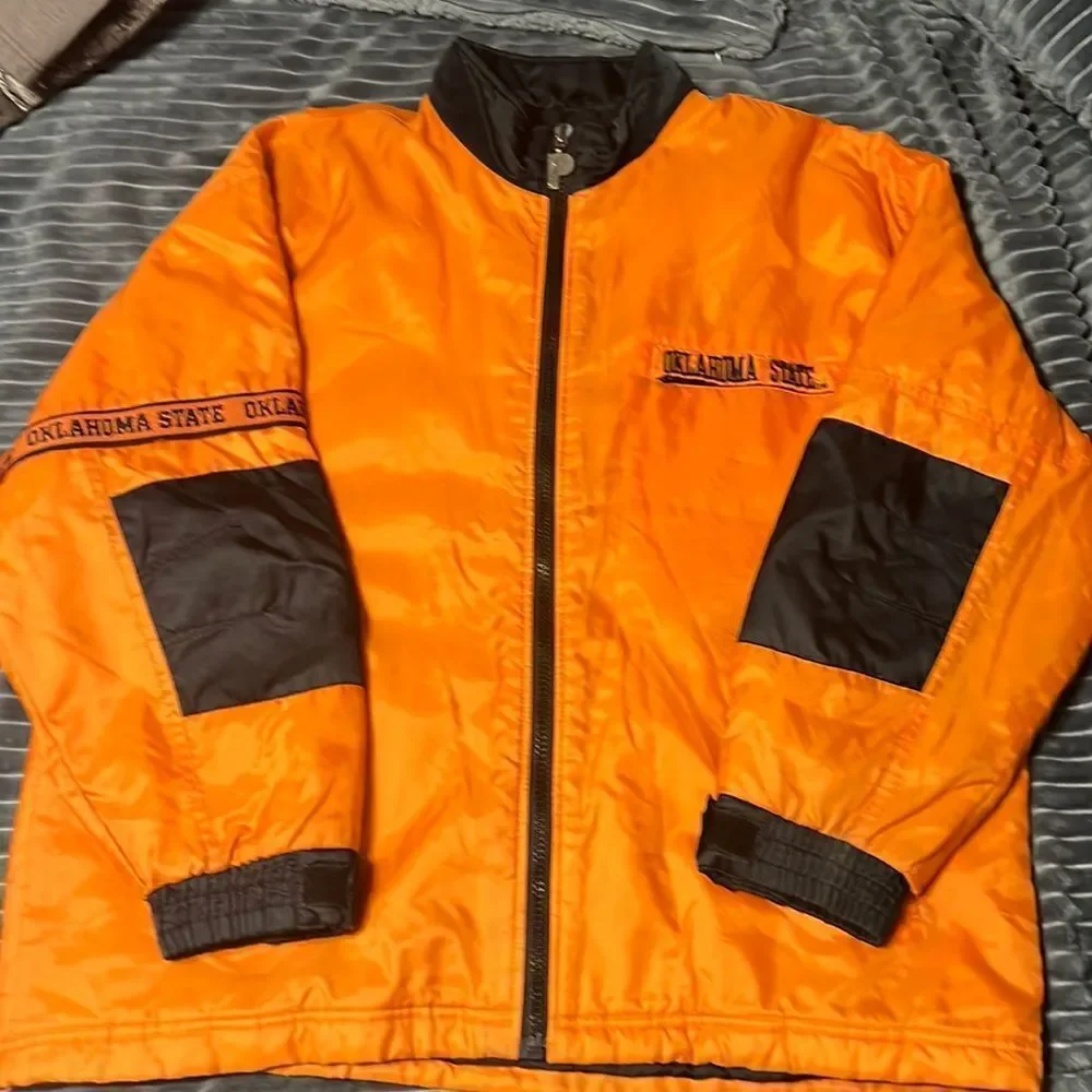 🔥🏈 True Vintage OKLAHOMA STATE COWBOYS Pro Player Lined Performance Jacket EUC